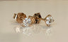 Boucles d'oreilles Boucles d’oreilles - Puces solitaires en or rose 18 carats avec diamants (0,39 ct) 58 Facettes earrings