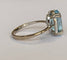 Bague 53 Bague cocktail en or blanc 18 ct avec aigue-marine de 3 ct 58 Facettes ring