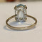 Bague 53 Bague cocktail en or blanc 18 ct avec aigue-marine de 3 ct 58 Facettes ring