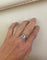 Bague 53 Bague cocktail en or blanc 18 ct avec aigue-marine de 3 ct 58 Facettes ring