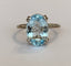 Bague 53 Bague cocktail en or blanc 18 ct avec aigue-marine de 3 ct 58 Facettes ring