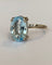 Bague 53 Bague cocktail en or blanc 18 ct avec aigue-marine de 3 ct 58 Facettes ring