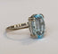 Bague 53 Bague cocktail en or blanc 18 ct avec aigue-marine de 3 ct 58 Facettes ring