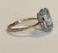 Bague 53 Bague cocktail en or blanc 18 ct avec aigue-marine de 3 ct 58 Facettes ring