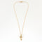 Collier Collier clé en or rose 18k avec diamants baguette 58 Facettes ColliercléR