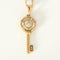 Collier Collier clé en or rose 18k avec diamants baguette 58 Facettes ColliercléR
