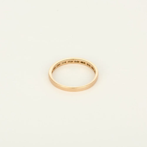 Bague 49.5 Alliance demi-tour en or rose 18k avec diamants taille baguette 58 Facettes AlBaguetteR