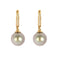Boucles d'oreilles Boucles d’oreilles dormeuses en or rose 18K, diamants baguettes et perles de Tahiti 58 Facettes Dormeusesbaguettesperles