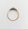 Bague 57 Bague solitaire ancienne en or rose 18k et platine, diamant taille ancienne 0,20 ct 58 Facettes A08135
