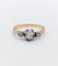 Bague 57 Bague solitaire ancienne en or rose 18k et platine, diamant taille ancienne 0,20 ct 58 Facettes A08135
