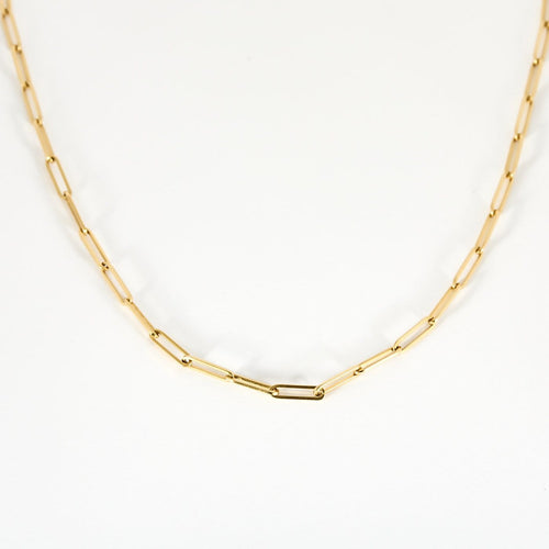 Collier Collier à maille rectangulaire en or jaune 18k 58 Facettes ChrectangleJ