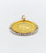 Pendentif Médaille religieuse en or 18k, Vierge Marie et perles, vers 1900, signée Émile Dropsy 58 Facettes A08136
