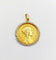 Pendentif Médaille religieuse en or 18k, Vierge Marie et perles, vers 1900, signée Émile Dropsy 58 Facettes A08136