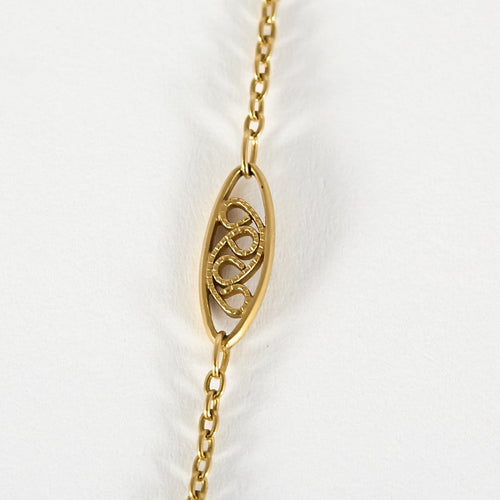 Collier Chaîne ancienne en or jaune 18k à maille filigrane alternée 58 Facettes Chfiligrane/boule