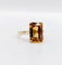 Bague 51 Bague cocktail Art déco en or rose 18k, citrine 4,40 ct (vers 1970) 58 Facettes A08137