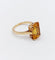 Bague 51 Bague cocktail Art déco en or rose 18k, citrine 4,40 ct (vers 1970) 58 Facettes A08137