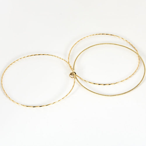 Bracelet Bracelet triple jonc ancien en or jaune 18k 58 Facettes BR3joncs