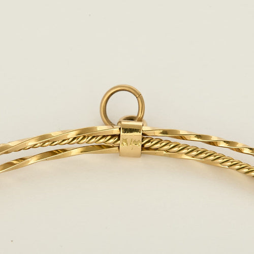 Bracelet Bracelet triple jonc ancien en or jaune 18k 58 Facettes BR3joncs