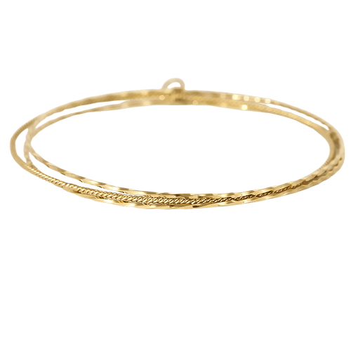 Bracelet Bracelet triple jonc ancien en or jaune 18k 58 Facettes BR3joncs