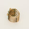 Bague 52 Bague ancienne amovible en or rose 14k, turquoises et perles 58 Facettes BG14kturquoise/perle