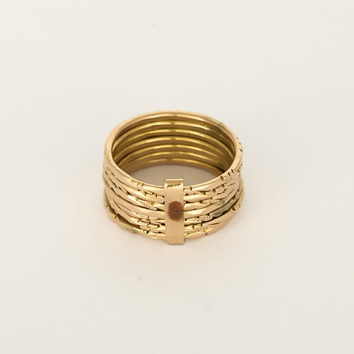 Bague 51 Semainier - Bague ancienne en or rose 14k 58 Facettes BgsemainierR