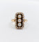 Bague 46.5 Bague marquise victorienne en or rose 18k, perles, diamants et émail 58 Facettes A08141