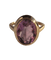 Bague 54 Bague cocktail en or rose 18 carats avec améthyste naturelle ovale 58 Facettes Bague