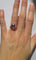 Bague 54 Bague cocktail en or rose 18 carats avec améthyste naturelle ovale 58 Facettes Bague