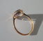 Bague 54 Bague cocktail en or rose 18 carats avec améthyste naturelle ovale 58 Facettes Bague
