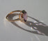 Bague 54 Bague cocktail en or rose 18 carats avec améthyste naturelle ovale 58 Facettes Bague