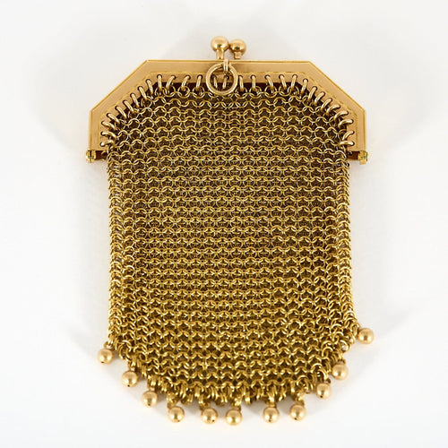 Pendentif Pendentif porte-monnaie ancien de la fin du XIXe siècle 58 Facettes PEportemonnaie