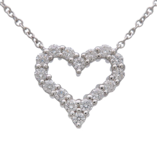 Collier Tiffany & Co. - Pendentif cœur en platine avec diamants 58 Facettes g6ps1b2ynv