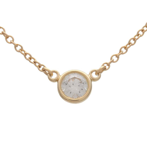 Collier Tiffany & Co. - Pendentif Elsa Peretti Diamonds by the Yard en or jaune 18k avec diamant 58 Facettes qu89w1g710