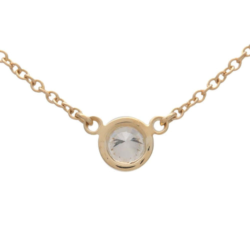 Collier Tiffany & Co. - Pendentif Elsa Peretti Diamonds by the Yard en or jaune 18k avec diamant 58 Facettes qu89w1g710