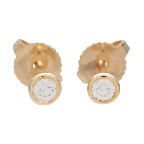 Boucles d'oreilles Tiffany & Co. Elsa Peretti Diamonds by the Yard - Puces d’oreilles en or jaune 18 ct et diamants 58 Facettes r0j0uu9sk6
