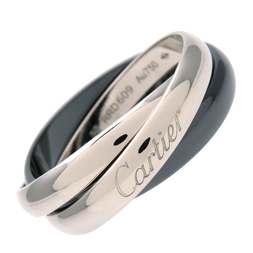 Bague Cartier Trinity en or blanc 18k et céramique noire 58 Facettes t32ddjj4m9