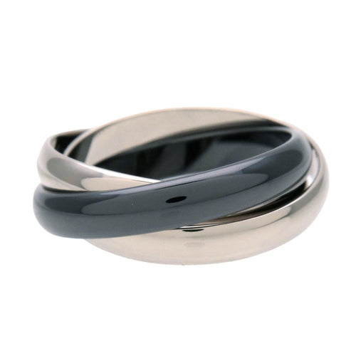 Bague Cartier Trinity en or blanc 18k et céramique noire 58 Facettes t32ddjj4m9