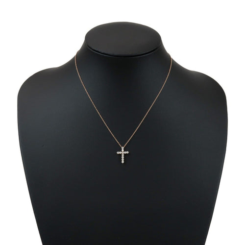 Collier Tiffany & Co. - Pendentif croix en or rose 18k avec diamants 58 Facettes e8m7c8ppg2