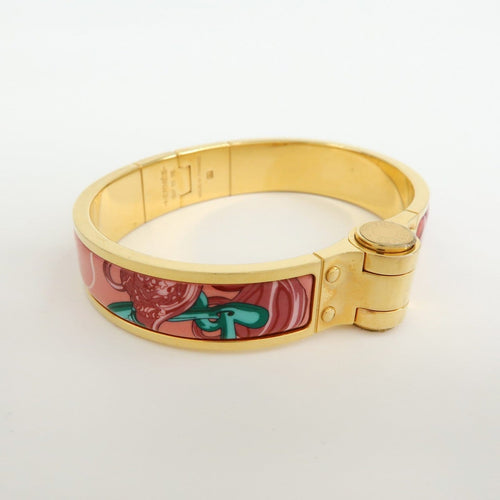 Bracelet Hermès - Bracelet Charnière Uni en métal et émail doré 58 Facettes qspt2ekaw9