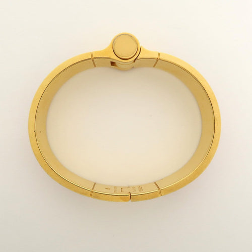 Bracelet Hermès - Bracelet Charnière Uni en métal et émail doré 58 Facettes qspt2ekaw9