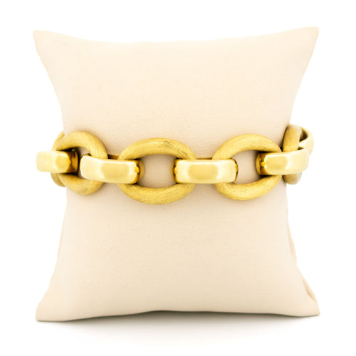 Bracelet Schaap & Citroen - Bracelet à maillons en or jaune 14 ct 58 Facettes 10532CEC29B14A30A685219427BB8899