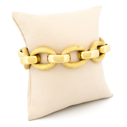 Bracelet Schaap & Citroen - Bracelet à maillons en or jaune 14 ct 58 Facettes 10532CEC29B14A30A685219427BB8899