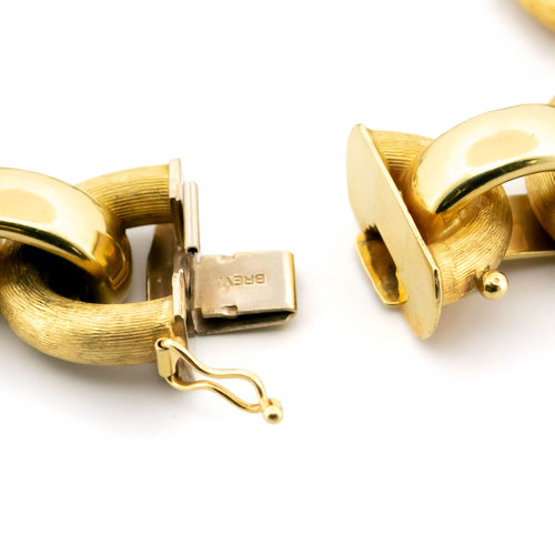 Bracelet Schaap & Citroen - Bracelet à maillons en or jaune 14 ct 58 Facettes 10532CEC29B14A30A685219427BB8899