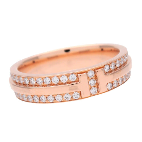 Bague Tiffany & Co. T Two - Bijou en or rose 18k et diamants 58 Facettes x9kmvp2qxn