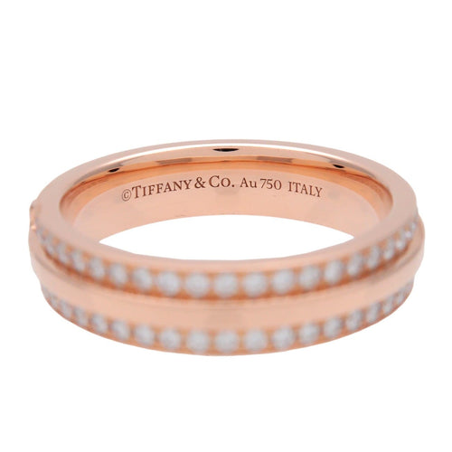 Bague Tiffany & Co. T Two - Bijou en or rose 18k et diamants 58 Facettes x9kmvp2qxn