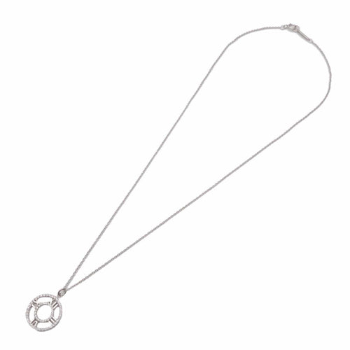 Collier Tiffany & Co. - Pendentif Atlas Circle en or blanc 18k avec diamants 58 Facettes x02biht171