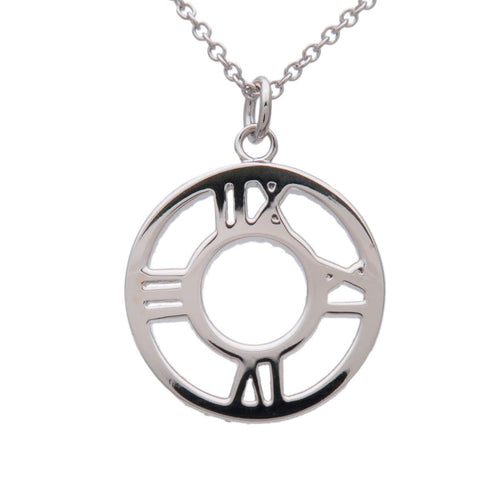 Collier Tiffany & Co. - Pendentif Atlas Circle en or blanc 18k avec diamants 58 Facettes x02biht171