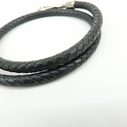 Bracelet Hermès - Bracelet Jumbo Hook Double Tour en cuir et métal 58 Facettes t4n8sq4bp1