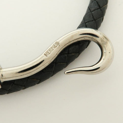 Bracelet Hermès - Bracelet Jumbo Hook Double Tour en cuir et métal 58 Facettes t4n8sq4bp1