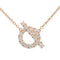 Collier Hermès - Pendentif Finesse en or rose 18k avec diamants 58 Facettes fc2744vjfd